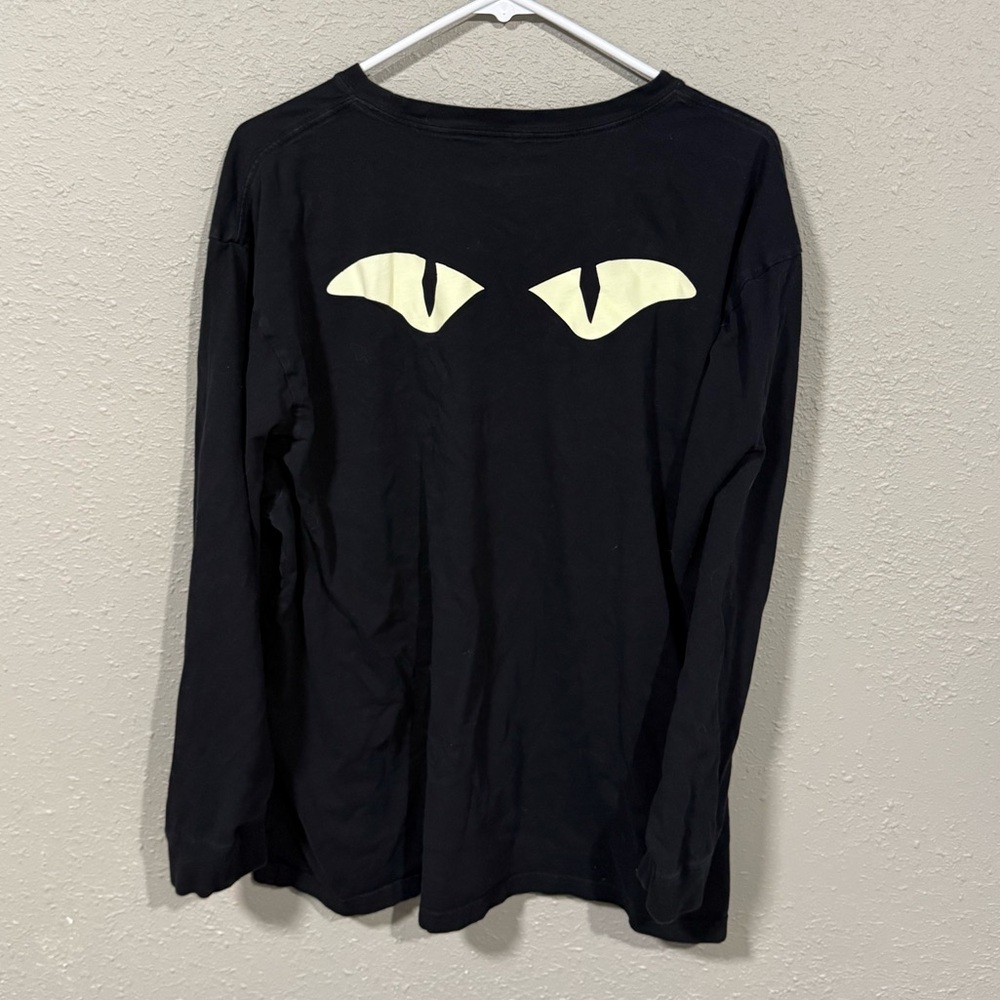 Victorias Secret PINK Halloween long sleeve black glow-in-dark eyes